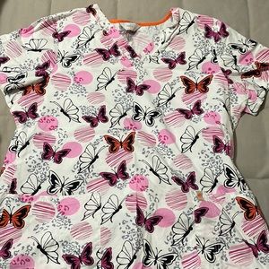 Butterfly Scrub Top